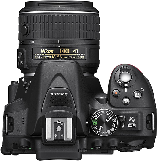 nikon d5300 buttons top view