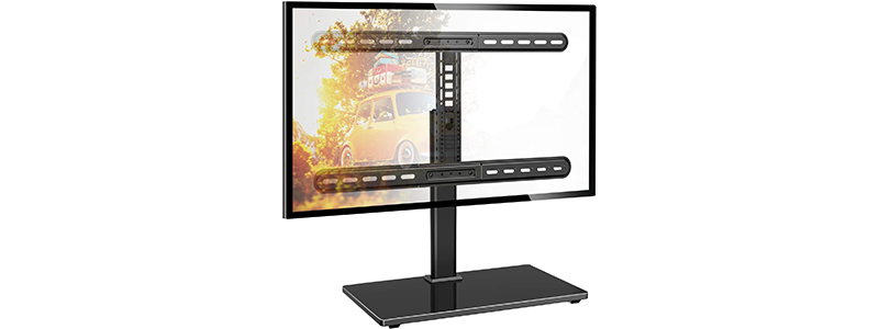 perlesmith pstvs16 universal swivel tv stand-table