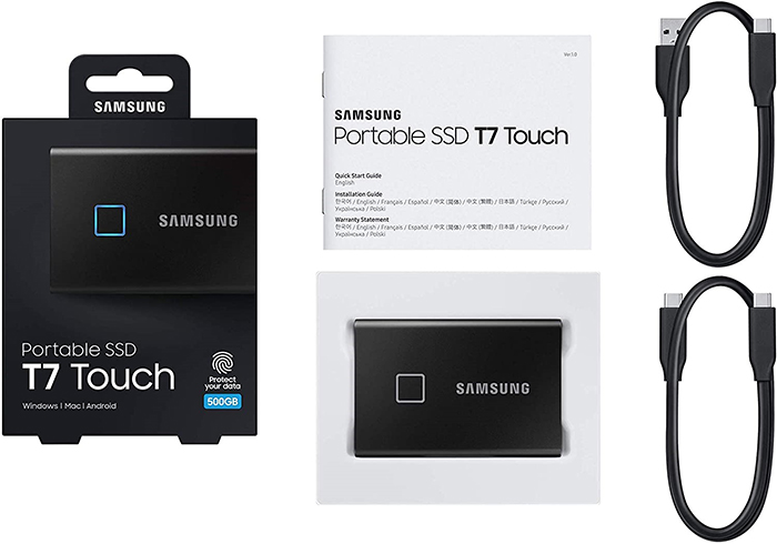 samsung t7 touch package