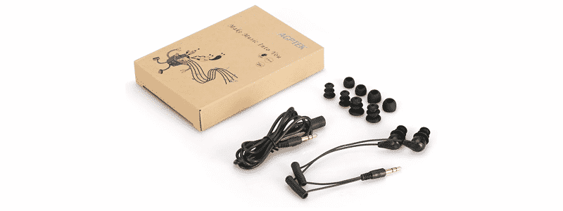 agptek ipx8 waterproof in-ear earphones
