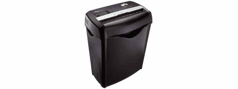 amazonbasics 6-sheet cross-cut paper and credit card home office shredder