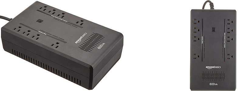 amazonbasics standby ups 600va 360w surge protector battery backup