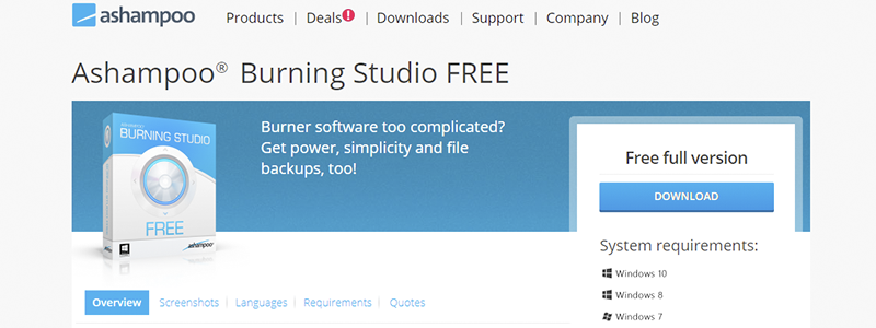 ashampoo burning studio free