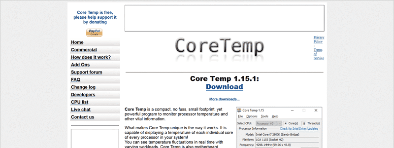 core temp