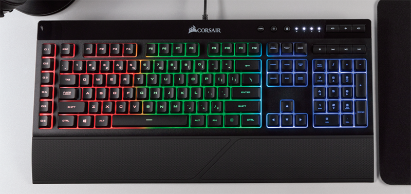 corsair r55 keyboard top view
