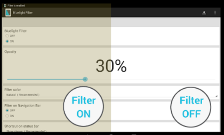 dark mode filter on off