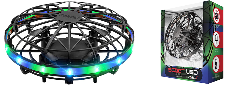 force1 scoot led hand operated drone