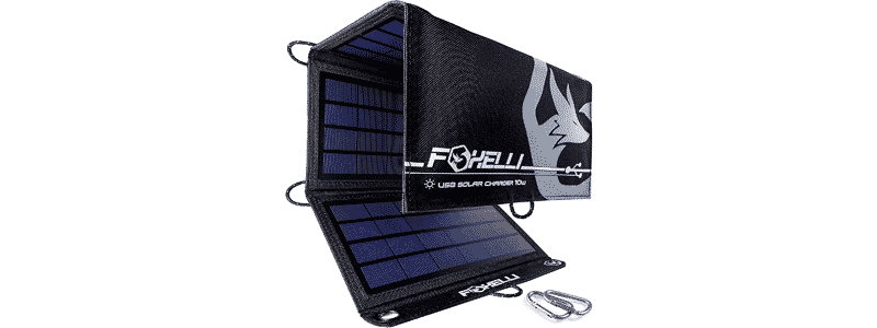 foxelli dual usb solar charger 10w