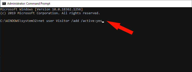 how to add a guest account on windows 10 3