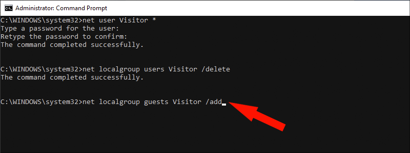 how to add a guest account on windows 10 8