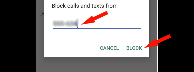 how to block a number on android 10