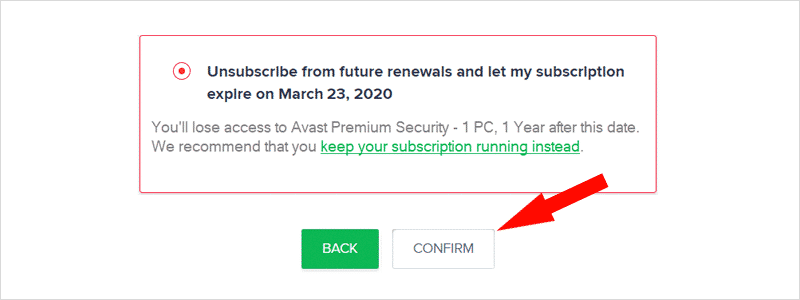 how to cancel avast subscription 3