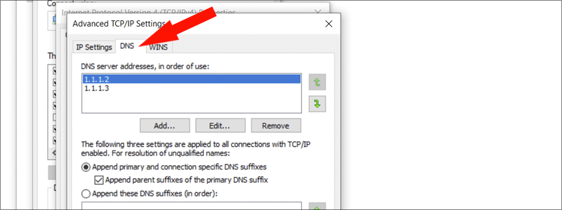 how to change dns on windows 10 11
