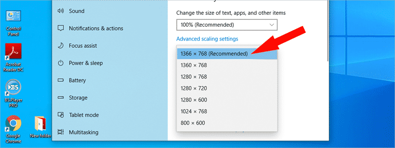 how to check screen resolution on windows 10 6
