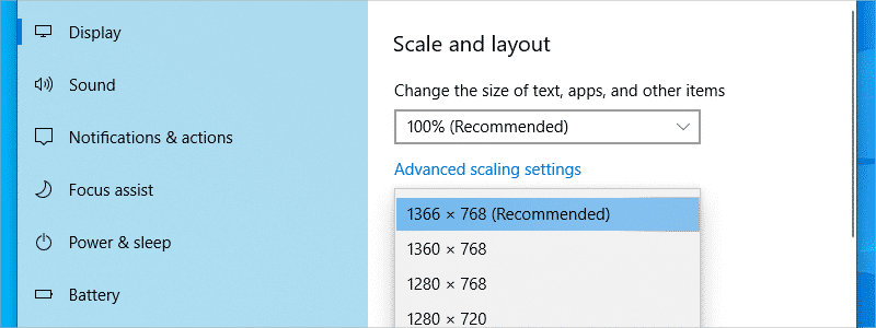 how to check screen resolution on windows 10 8a