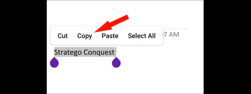 how to copy and paste on android 3