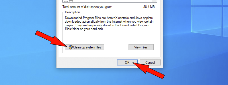 how to delete backup files in windows 10 14