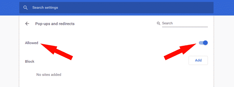 how to disable pop-up blocker on chrome 10