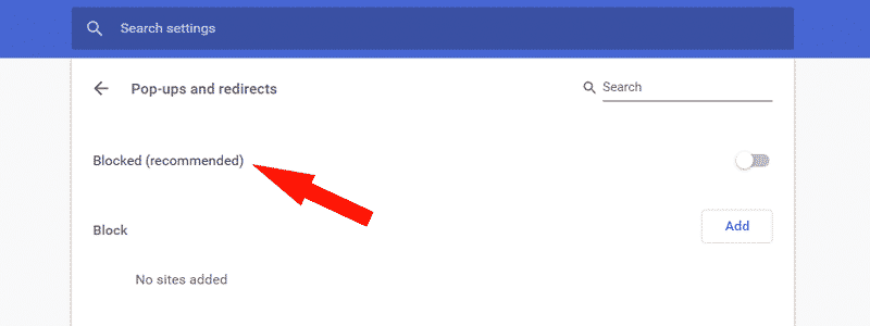 how to disable pop-up blocker on chrome 9
