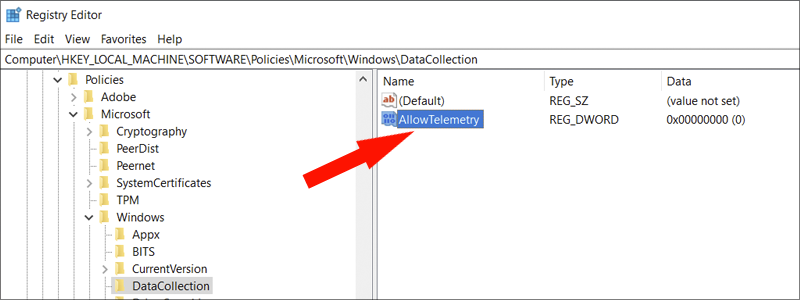 how to disable telemetry and data 19