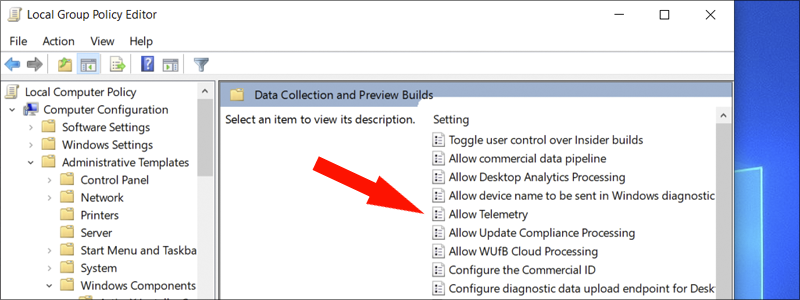 how to disable telemetry and data 25