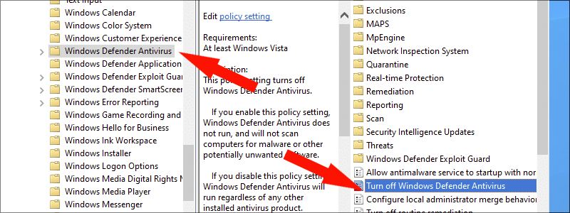 how to disable windows defender 23