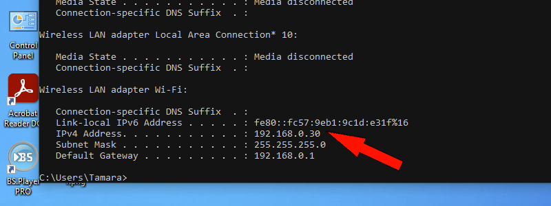 how to find ip address on windows 10 14