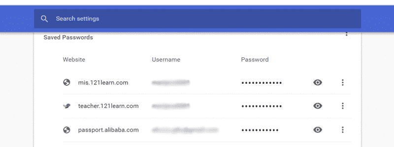how to find saved passwords on chrome 5