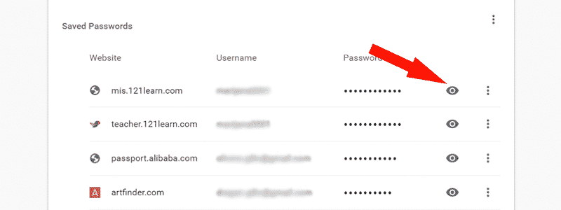 how to find saved passwords on chrome 6