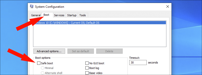 how to get out of safe mode on windows 10 5