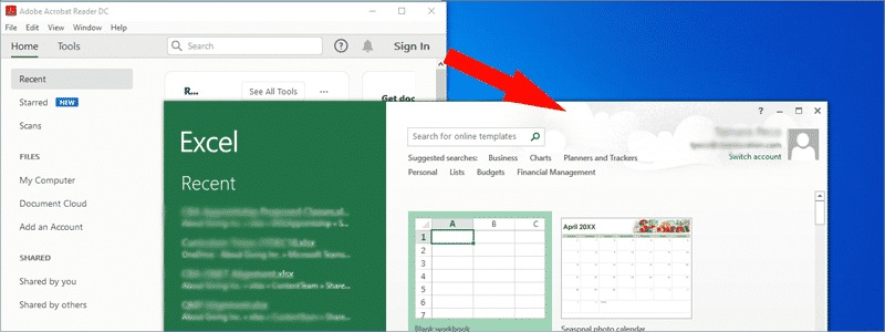 how to split screen on windows 10 h
