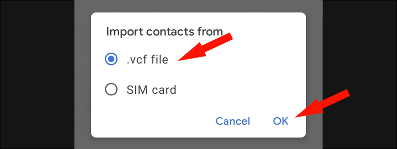 how to transfer contacts from android to android 13