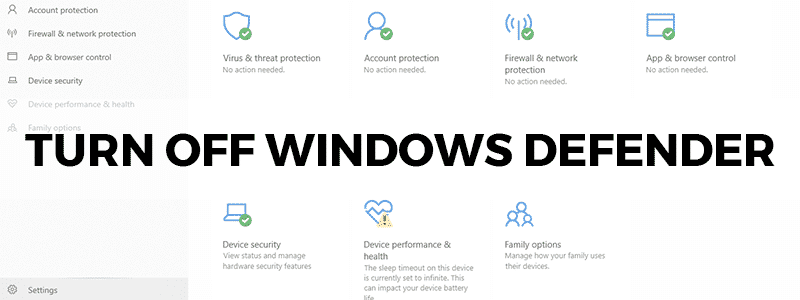 how to turn off disable or uninstall windows defender