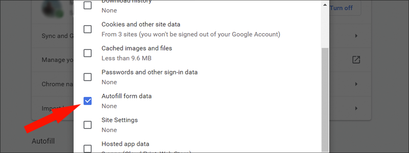 how to turn off uutofill on chrome 25