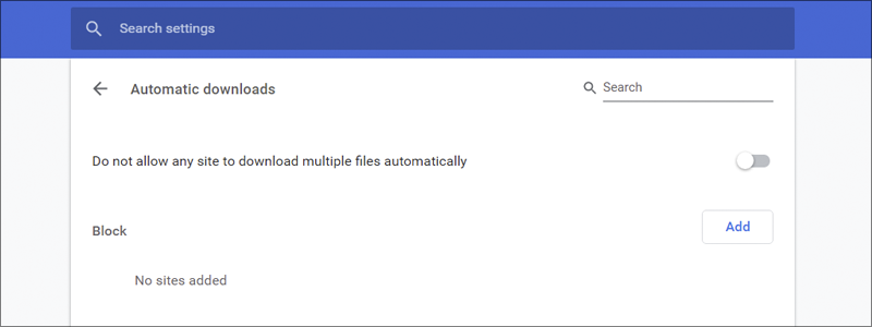 how to unblock automatic downloads on google chrome 11