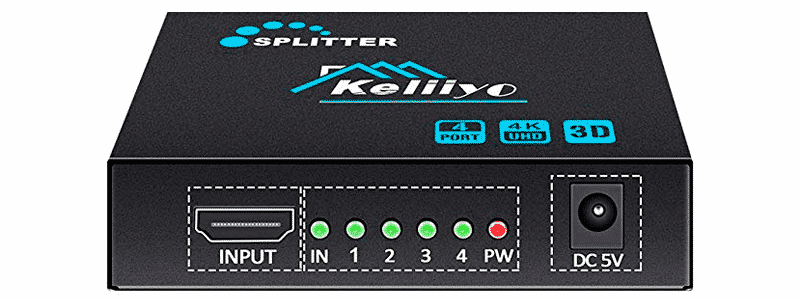 keliiyo 4k hdmi splitter 1 in 4 1