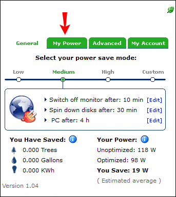 my power tab