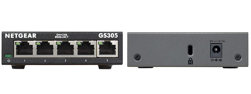 netgear 5-port gigabit ethernet unmanaged switch gs305