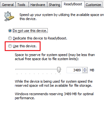 readyboost use this device
