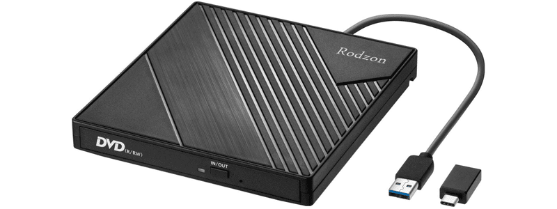 rodzon external cd drive type c