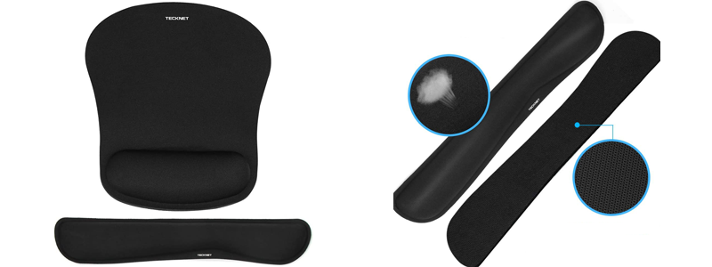 tecknet keyboard wrist rest and mouse pad