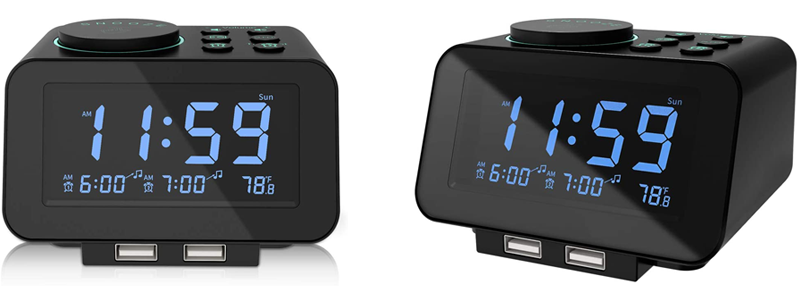 uscce digital alarm clock radio