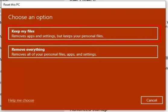 windows 10 keep my files