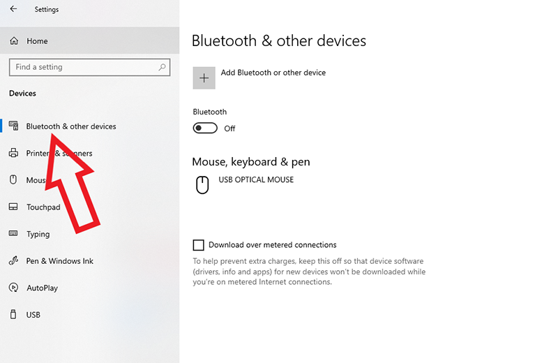 windows bluetooth and other devices